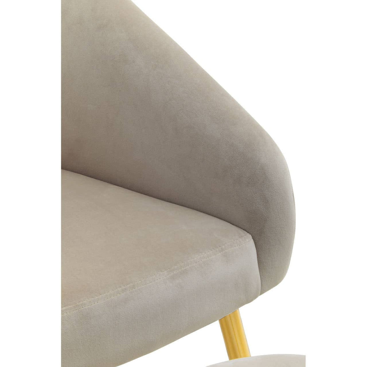 Hamilton Interiors Living Yasmeen Mink Velvet Chair And Footstool House of Isabella UK