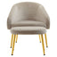 Hamilton Interiors Living Yasmeen Mink Velvet Chair And Footstool House of Isabella UK