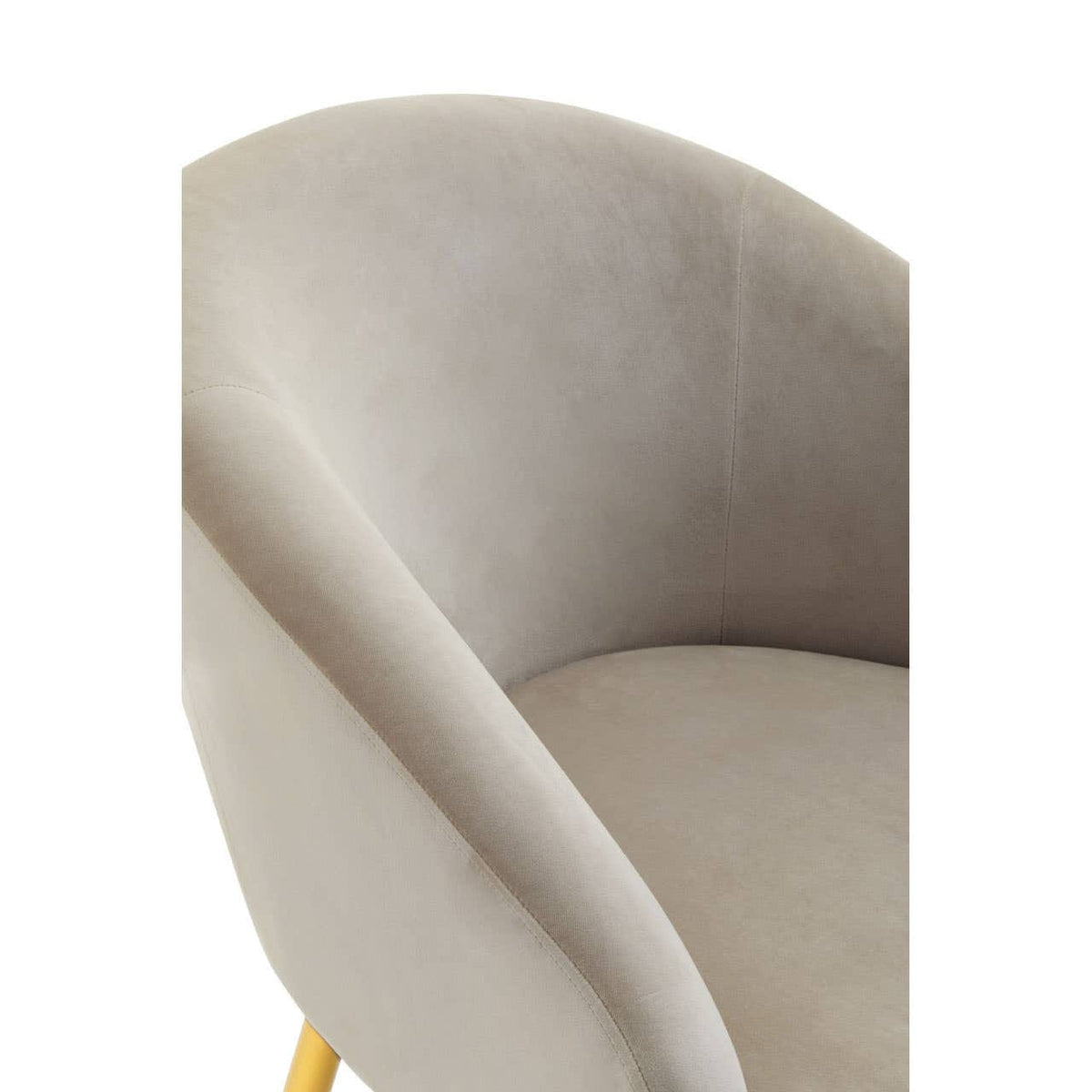 Hamilton Interiors Living Yasmeen Mink Velvet Chair And Footstool House of Isabella UK