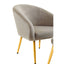 Hamilton Interiors Living Yasmeen Mink Velvet Chair And Footstool House of Isabella UK