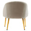 Hamilton Interiors Living Yasmeen Mink Velvet Chair And Footstool House of Isabella UK