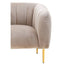Hamilton Interiors Living Yasmeen Mink Velvet Channel Detail Armchair House of Isabella UK