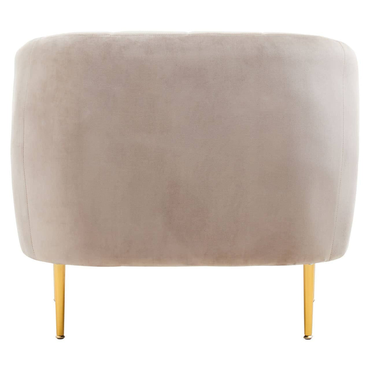 Hamilton Interiors Living Yasmeen Mink Velvet Channel Detail Armchair House of Isabella UK