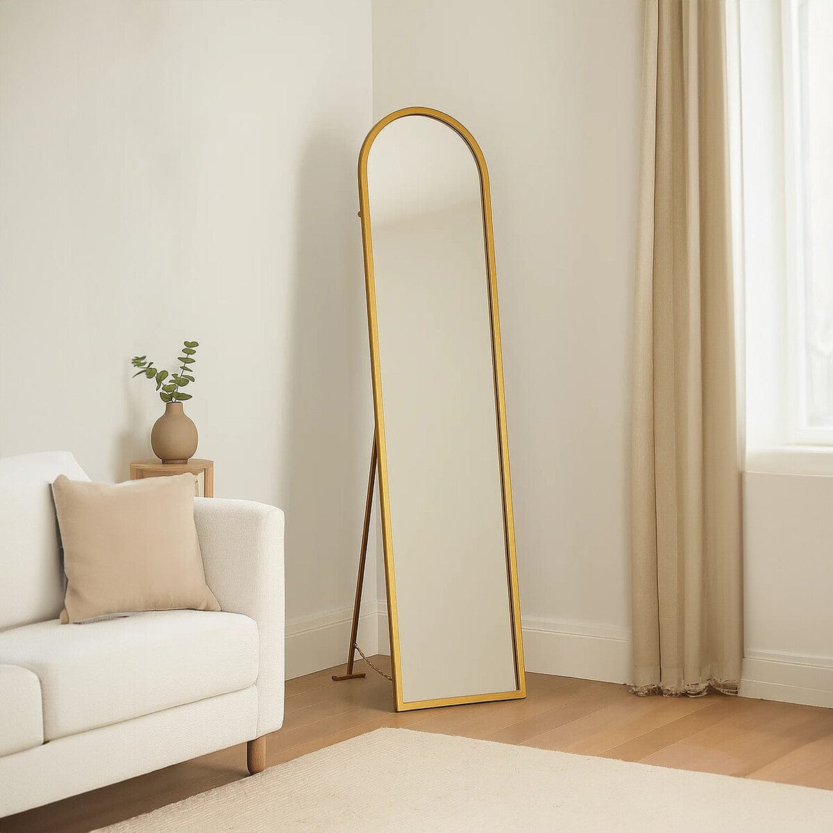 Hamilton Interiors Mirrors Avento Gold Finish Floor Mirror House of Isabella UK