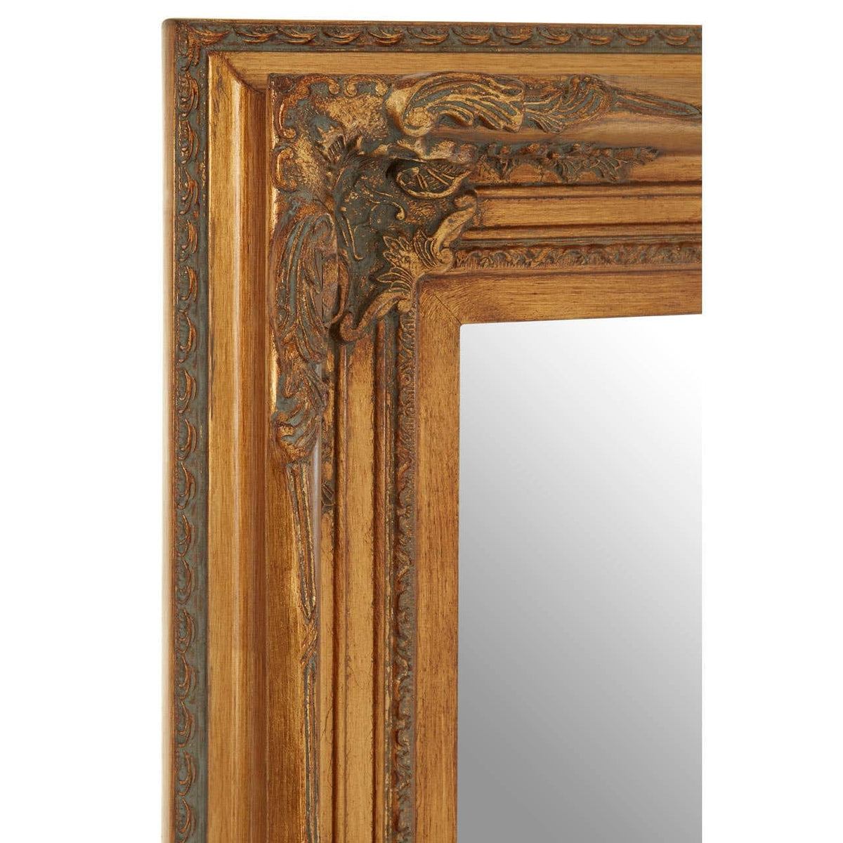 Hamilton Interiors Mirrors Brussels Baroque Rectangular Antique Gold Wall Mirror House of Isabella UK