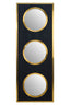 Hamilton Interiors Mirrors Cardona Black Shagreen Effect Wall Mirror with Gold Frame House of Isabella UK