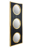 Hamilton Interiors Mirrors Cardona Black Shagreen Effect Wall Mirror with Gold Frame House of Isabella UK
