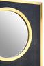 Hamilton Interiors Mirrors Cardona Black Shagreen Effect Wall Mirror with Gold Frame House of Isabella UK
