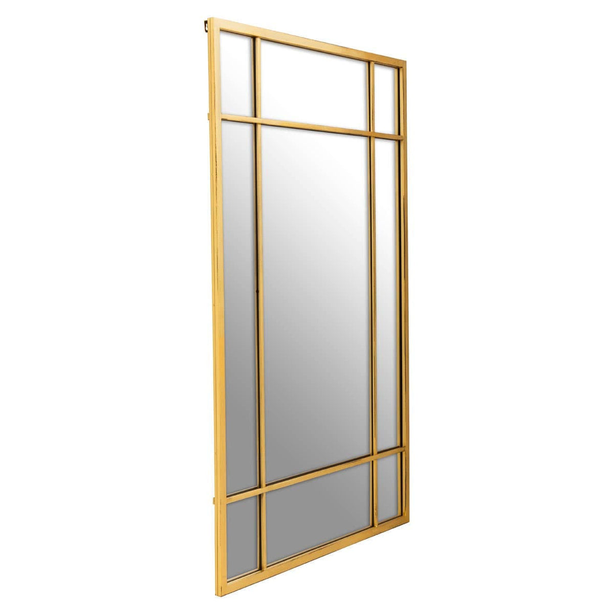 Hamilton Interiors Mirrors Charlene Brushed Gold Rectangular Wall Mirror House of Isabella UK