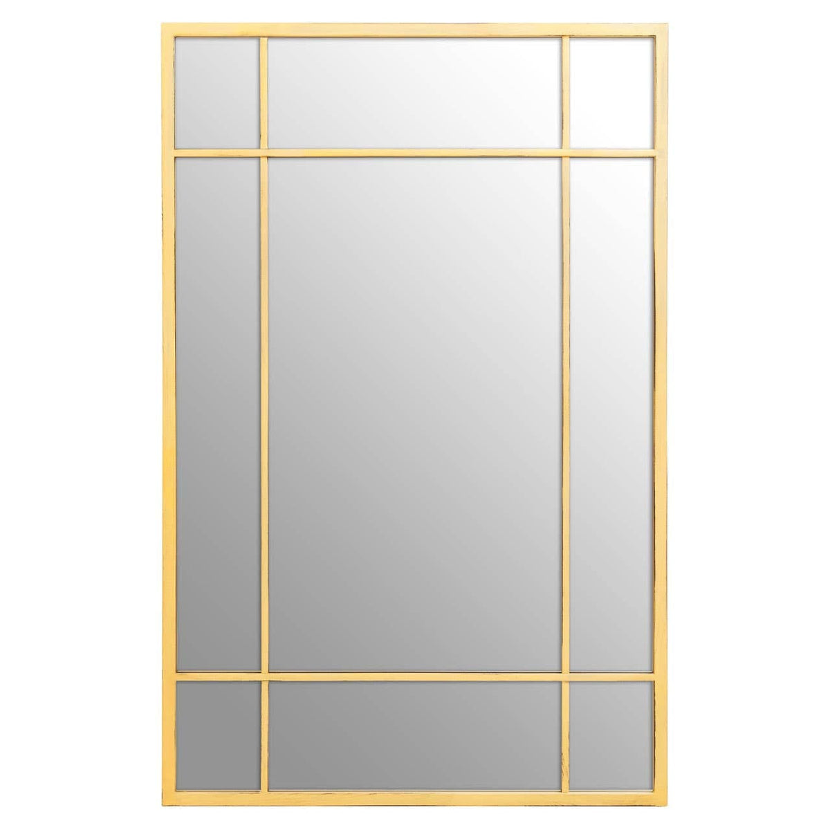 Hamilton Interiors Mirrors Charlene Brushed Gold Rectangular Wall Mirror House of Isabella UK