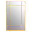 Hamilton Interiors Mirrors Charlene Brushed Gold Rectangular Wall Mirror House of Isabella UK