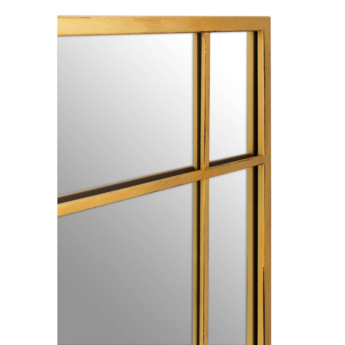 Hamilton Interiors Mirrors Charlene Brushed Gold Rectangular Wall Mirror House of Isabella UK