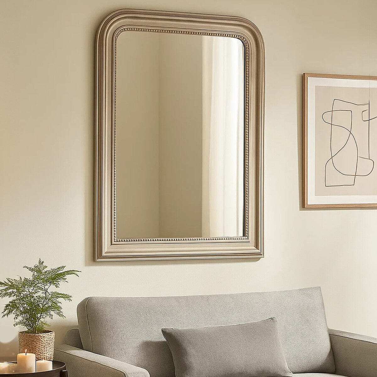 Hamilton Interiors Mirrors Gaia Silver Frame Wall Mirror House of Isabella UK