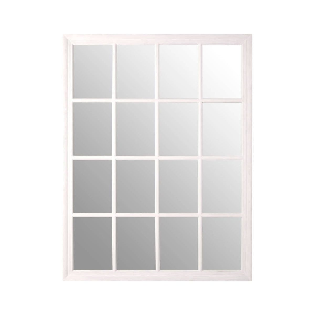 Hamilton Interiors Mirrors Hawthorne Antique White Finish Wooden Grid Wall Mirror House of Isabella UK