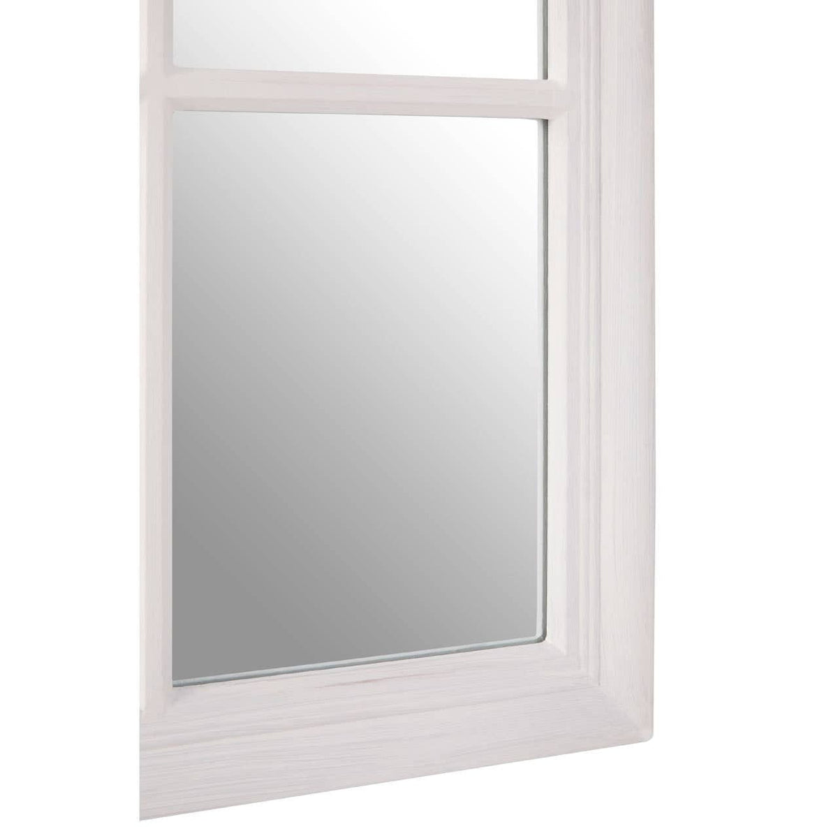Hamilton Interiors Mirrors Hawthorne Antique White Finish Wooden Grid Wall Mirror House of Isabella UK