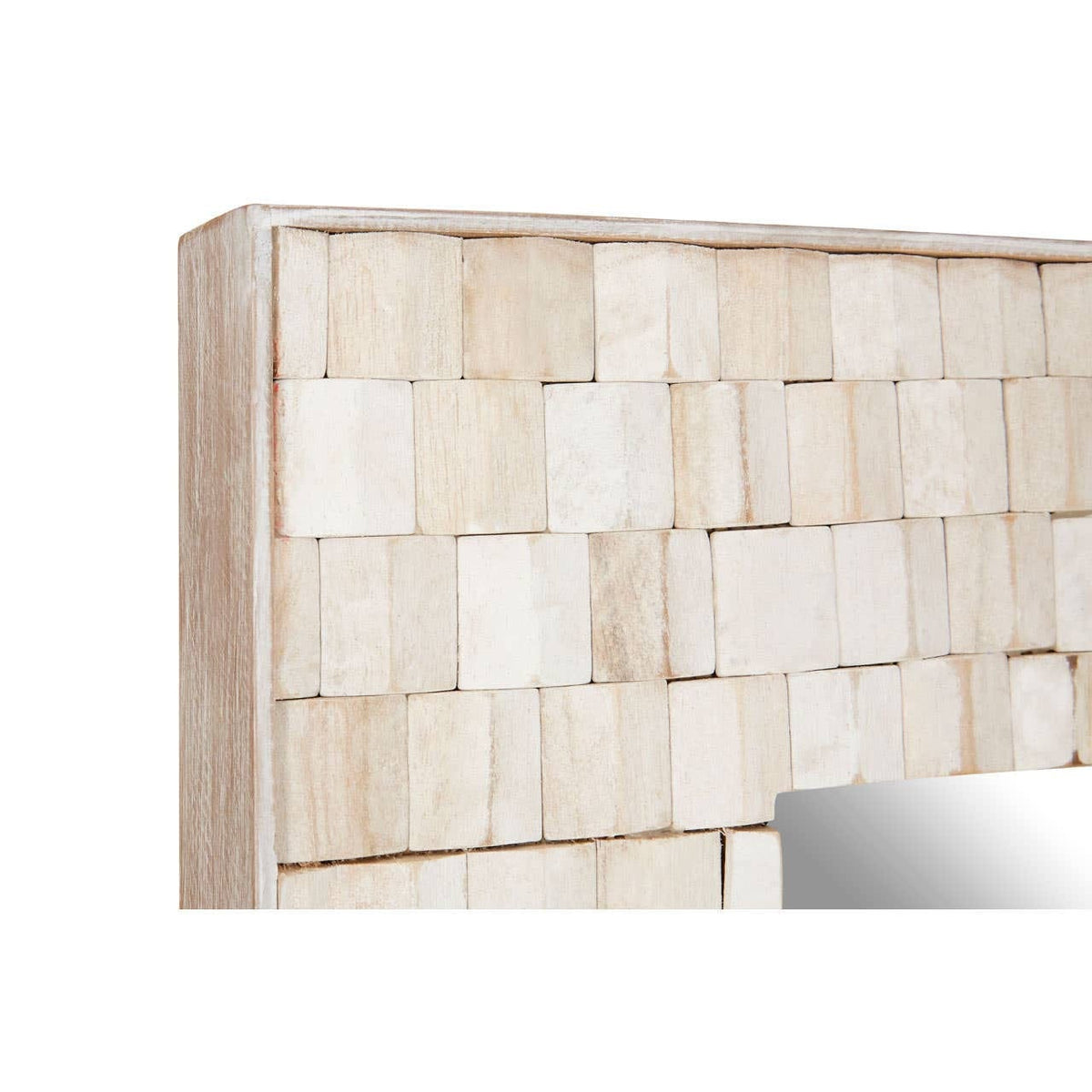 Hamilton Interiors Mirrors Hestina Rectangular White Wash Mosaic Wall Mirror House of Isabella UK