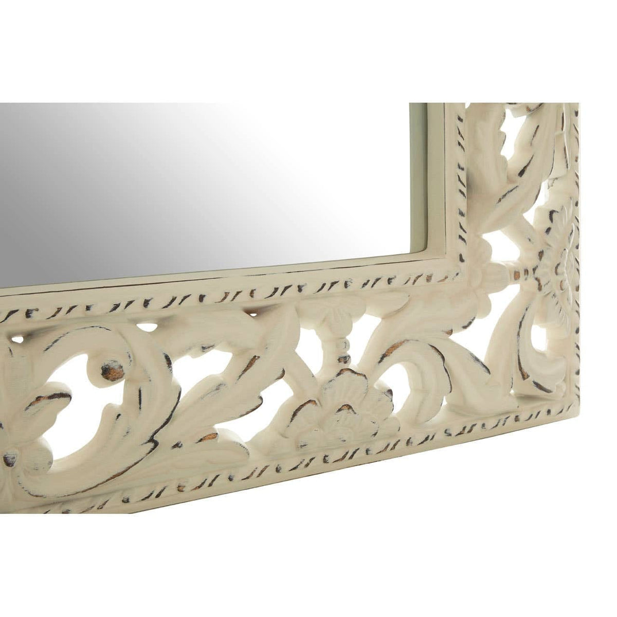 Hamilton Interiors Mirrors Hilda Antique White Baroque Style Wall Mirror House of Isabella UK