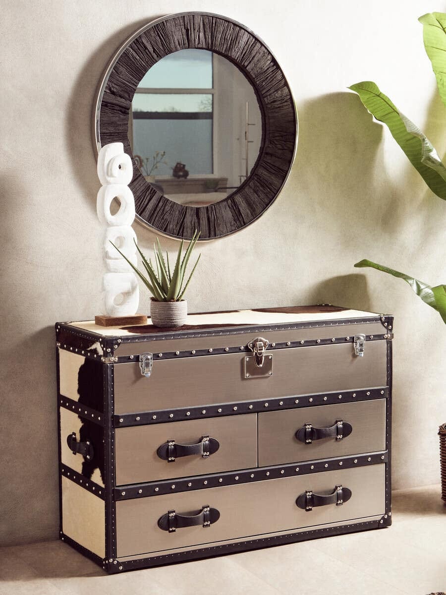 Hamilton Interiors Mirrors Kerala Black Round Wall Mirror House of Isabella UK