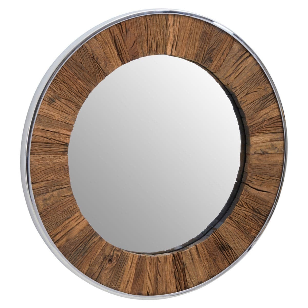 Hamilton Interiors Mirrors Kerala Natural Wood Round Wall Mirror House of Isabella UK