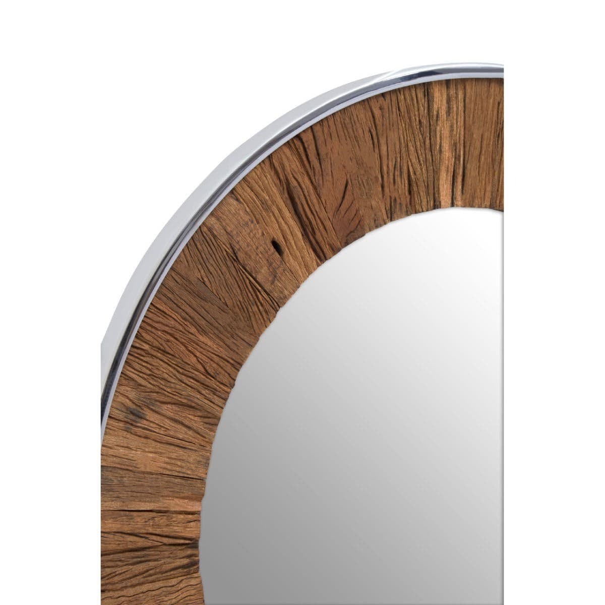 Hamilton Interiors Mirrors Kerala Natural Wood Round Wall Mirror House of Isabella UK