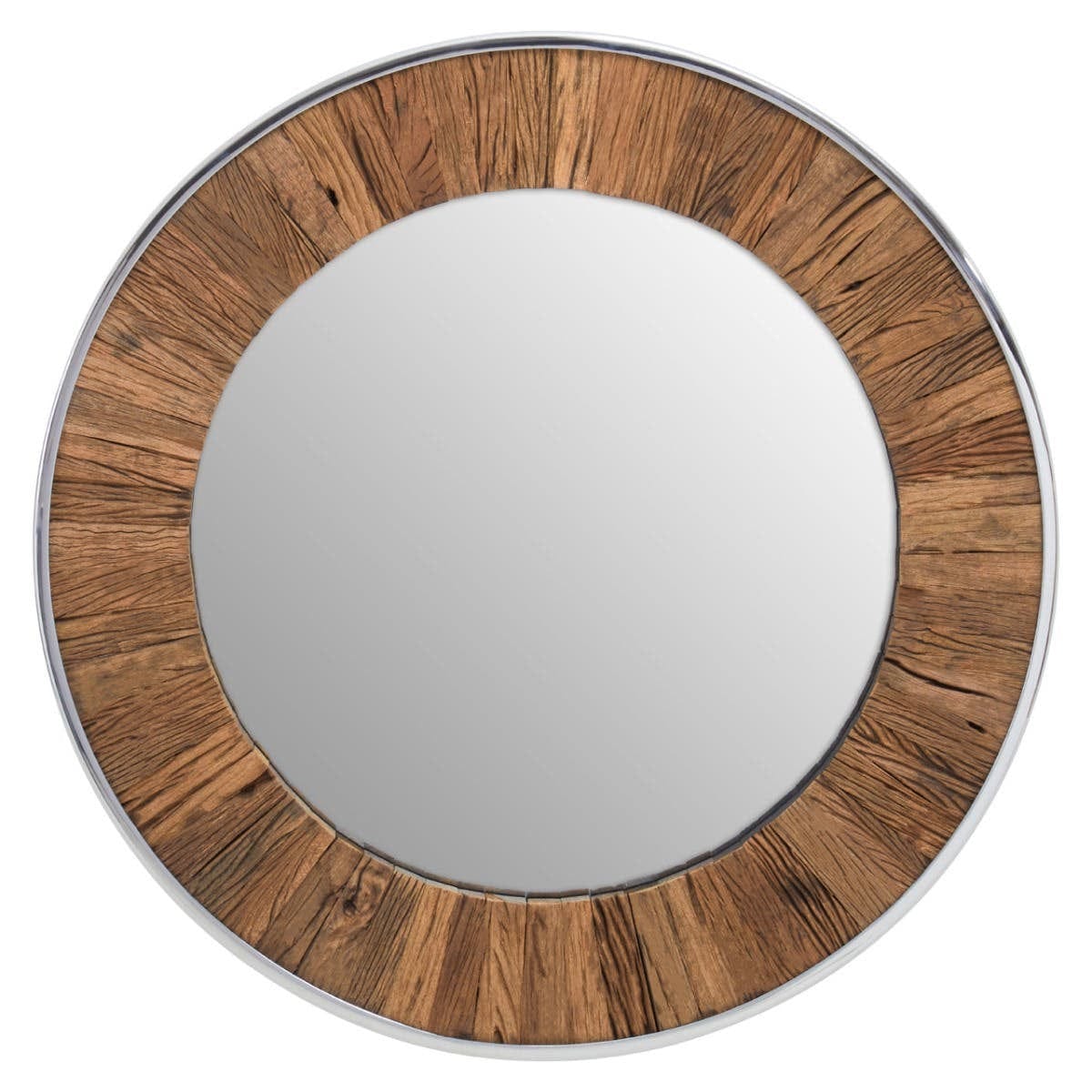 Hamilton Interiors Mirrors Kerala Natural Wood Round Wall Mirror House of Isabella UK