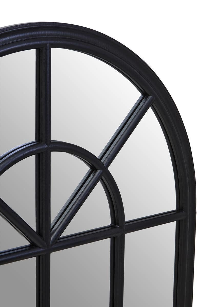 Hamilton Interiors Mirrors Lovida Black Arched Wooden Frame Wall Mirror House of Isabella UK