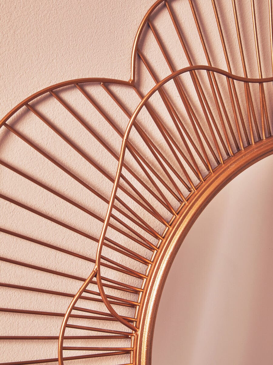 Hamilton Interiors Mirrors Matera Gold Flower Wall Mirror House of Isabella UK