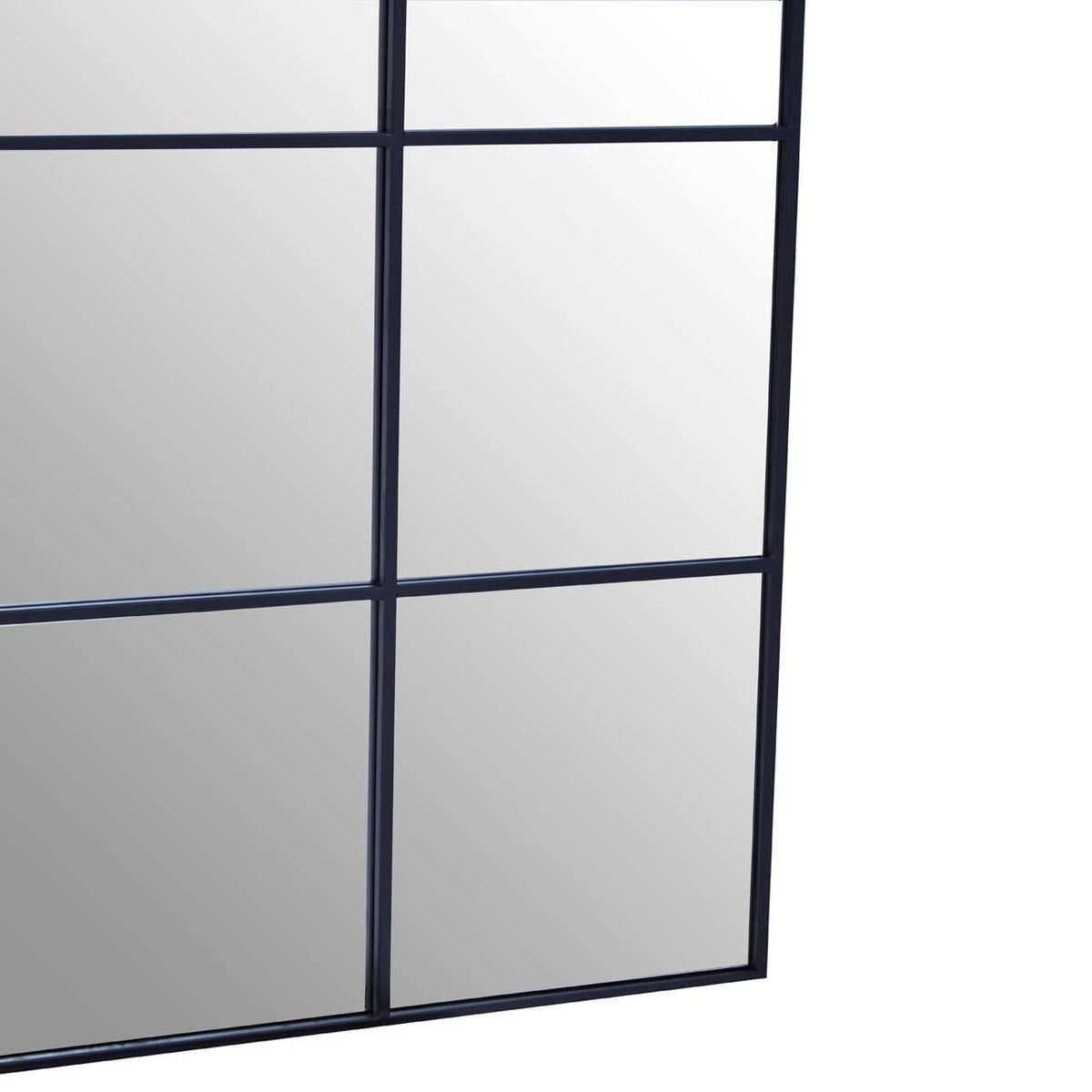 Hamilton Interiors Mirrors Oriel Grid Wall Mirror with Black Finish Frame House of Isabella UK