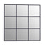 Hamilton Interiors Mirrors Oriel Grid Wall Mirror with Black Finish Frame House of Isabella UK
