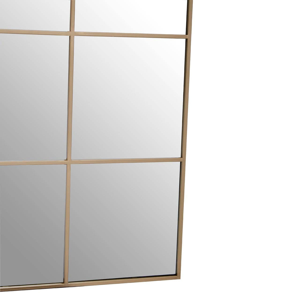 Hamilton Interiors Mirrors Oriel Grid Wall Mirror With Gold Finish Frame House of Isabella UK
