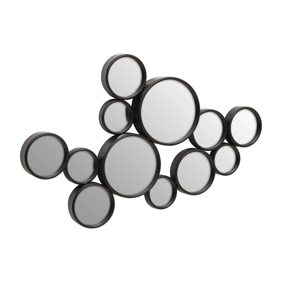 Hamilton Interiors Mirrors Persephone Large Black Multi Circles Wall Mirror House of Isabella UK