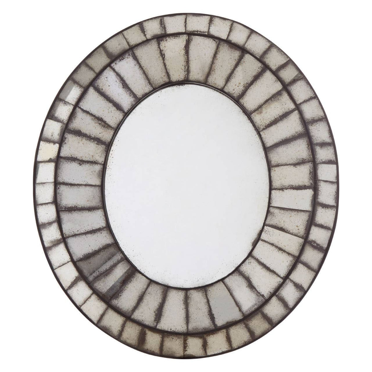 Hamilton Interiors Mirrors Riza Oval 3D Mozaic Wall Mirror House of Isabella UK
