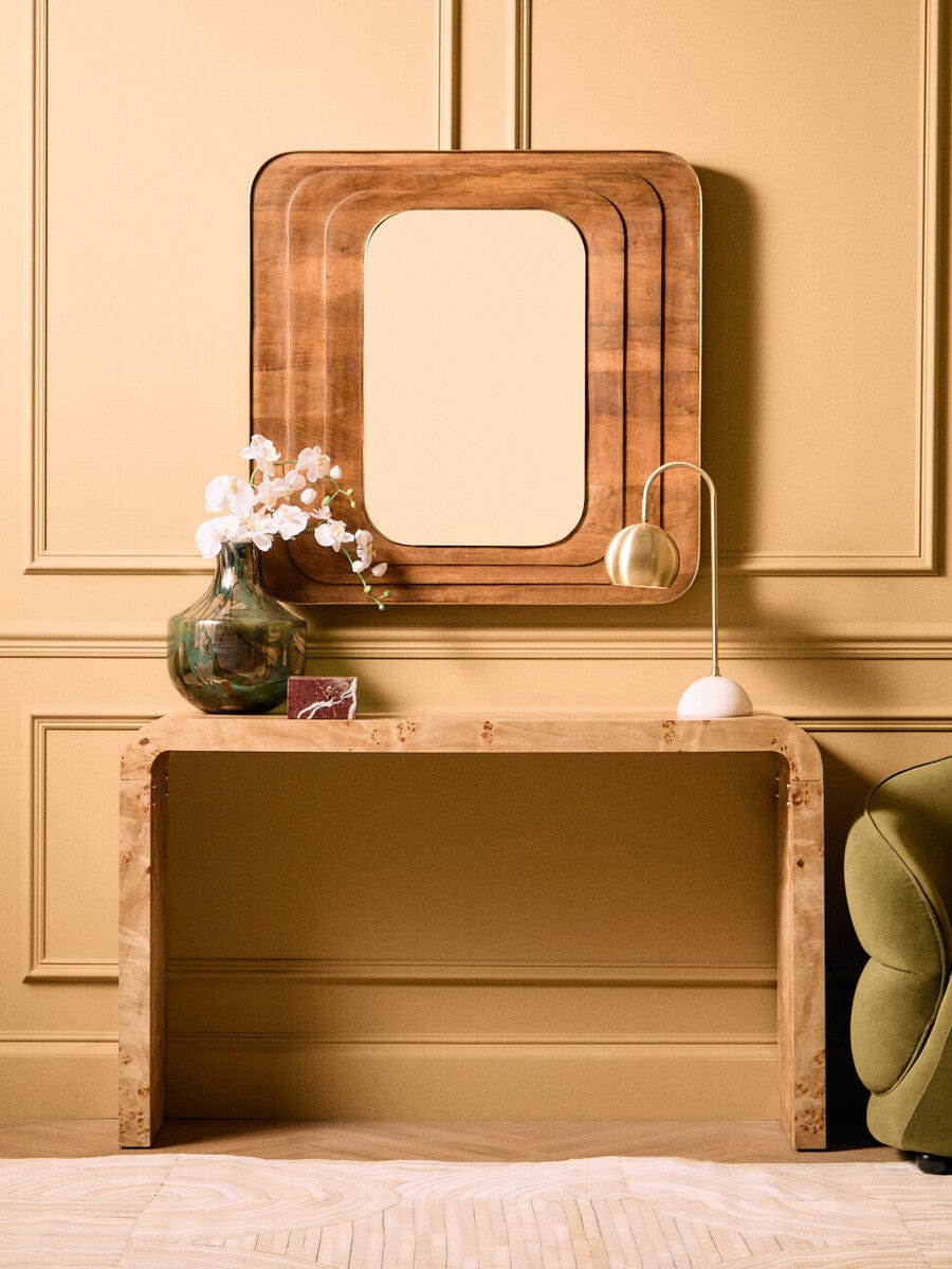 Hamilton Interiors Mirrors Sangar Mango Wood Carved Wall Mirror House of Isabella UK