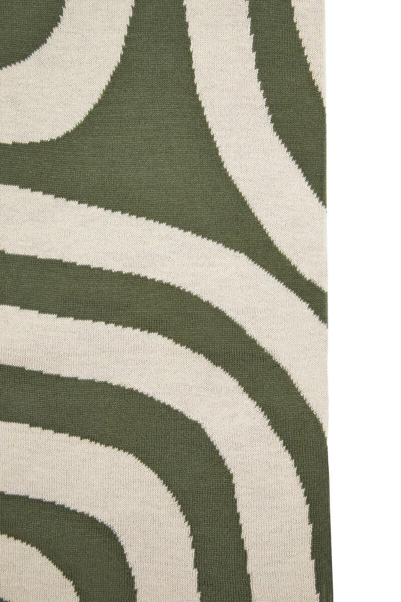 Hamilton Interiors Sleeping Bosie Ozella Natural And Green Throw House of Isabella UK