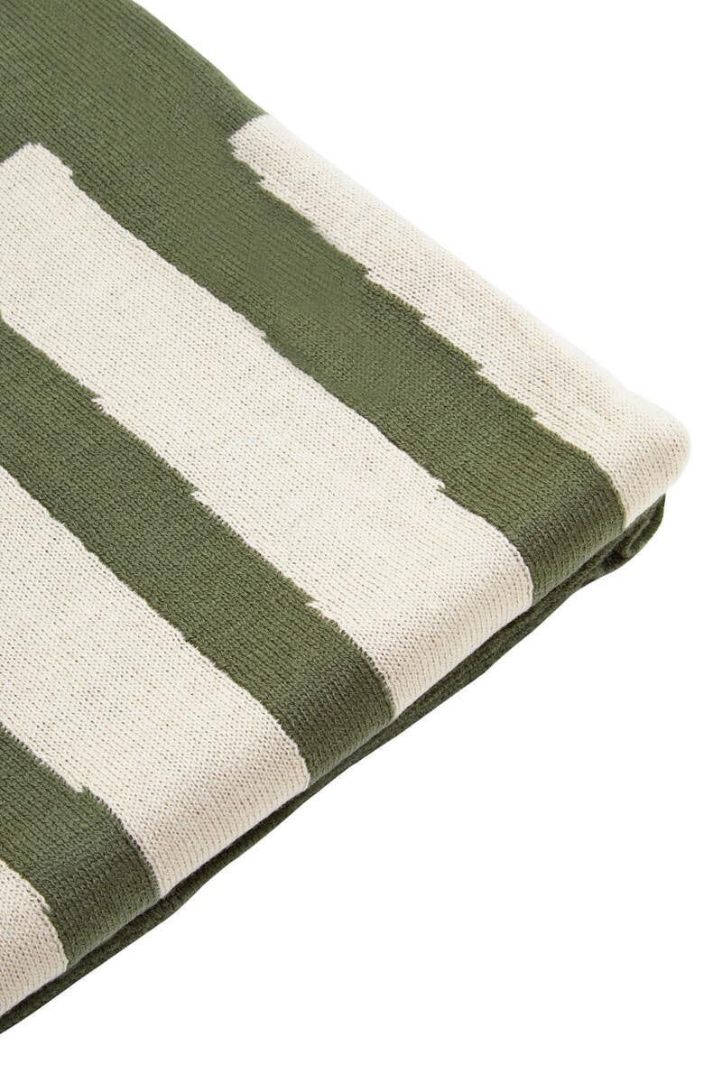 Hamilton Interiors Sleeping Bosie Ozella Natural And Green Throw House of Isabella UK