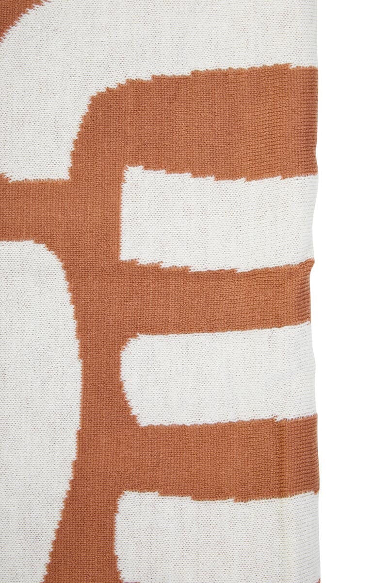 Hamilton Interiors Sleeping Bosie Ozella Natural And Terracotta Throw House of Isabella UK