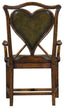 Armchair Heart Playing Card - English Green Leather