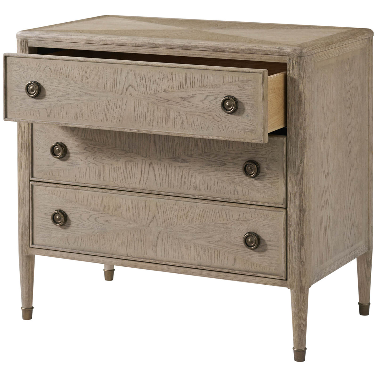 Hillcrest Bedside Table in Riverwash Oak