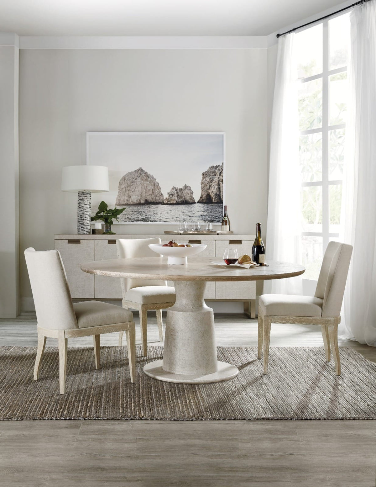 Hooker Dining Cascade Round Pedestal Dining Table - 152cm House of Isabella UK