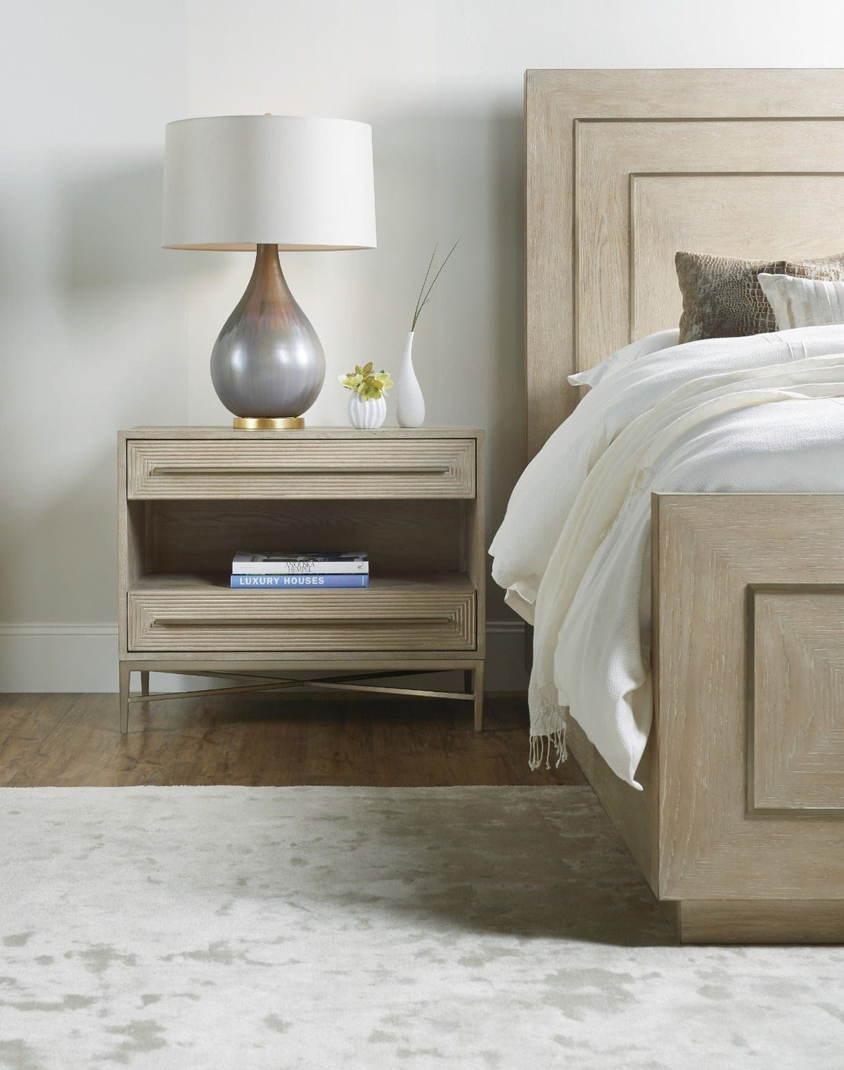 Hooker Sleeping Cascade Two-Drawer Bedside Table House of Isabella UK