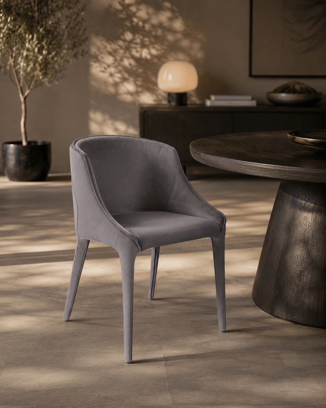 House of Isabella Living Tommy Franks - Completo Dining Chair - Grey ] OUTLET House of Isabella UK