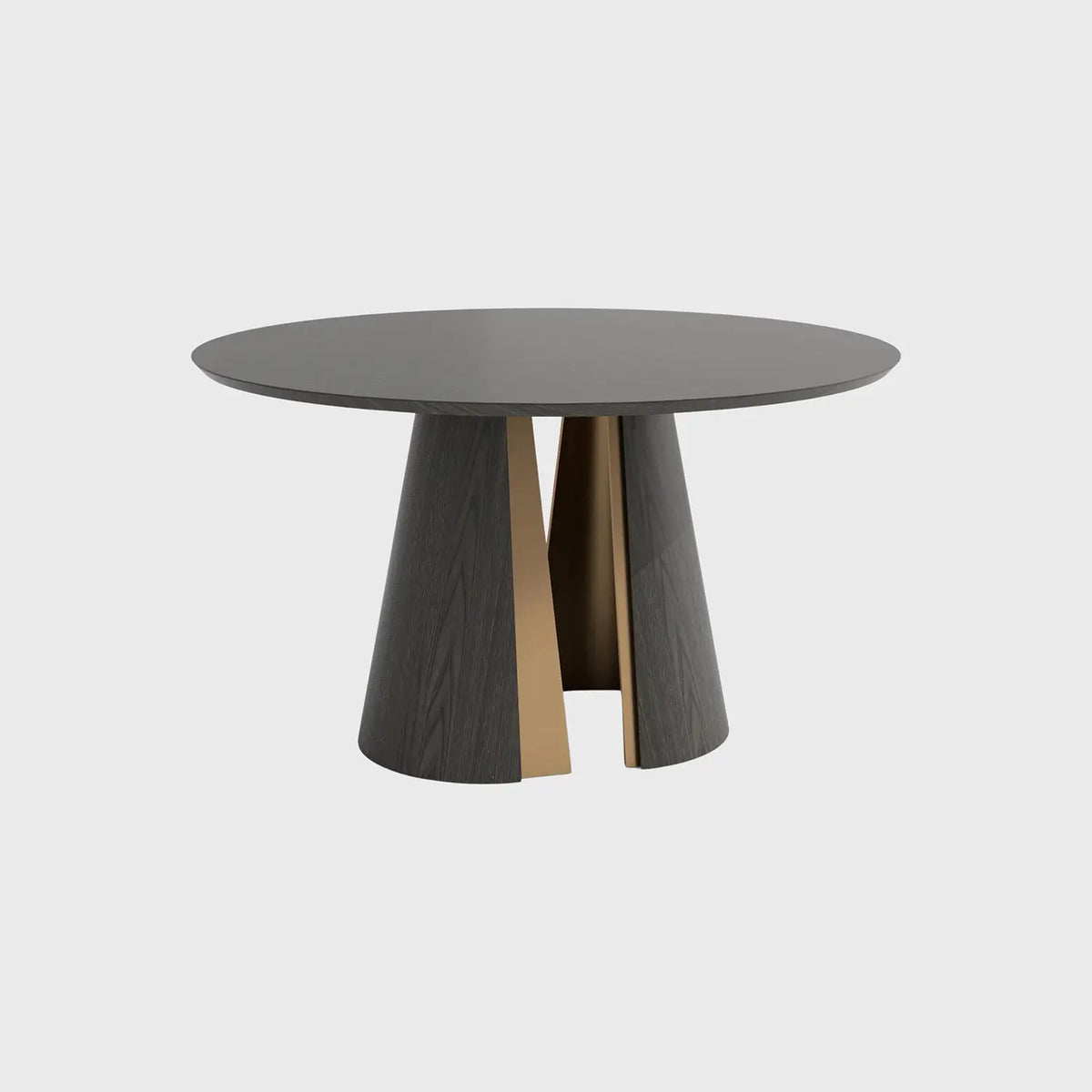 Huggel Round Dining Table Chocolate Oak 135cm