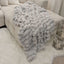 Isla Grey Chunky Ribbed Faux Fur Throw