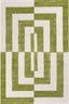 Joli Geometric Green & White Rug