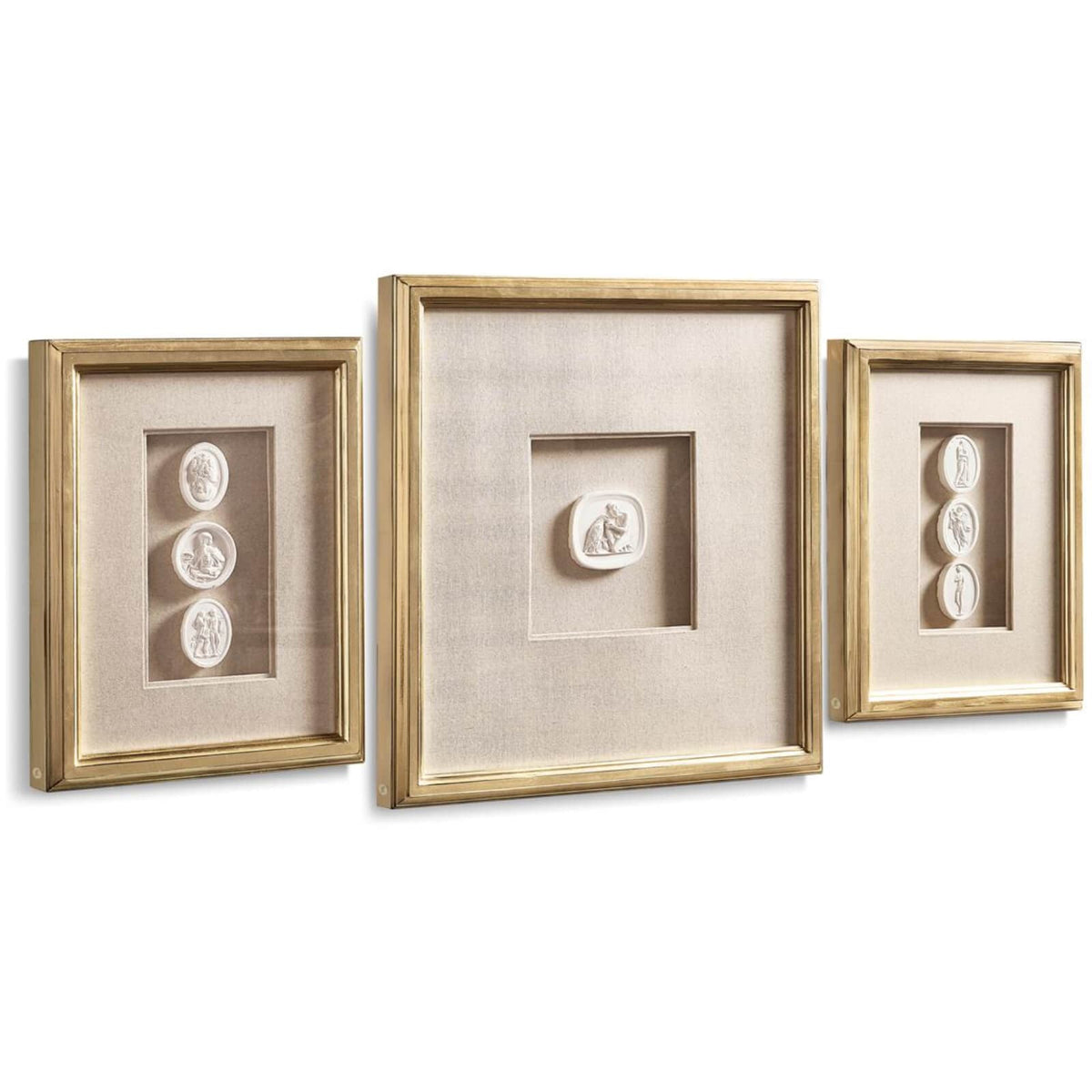 Jonathan Charles Accessories Cameo Profiles Shadow Boxes - Set of 3 House of Isabella UK
