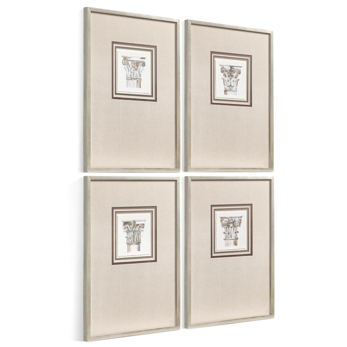 Jonathan Charles Accessories Corinthian Light Framed Prints - Set of 4 House of Isabella UK