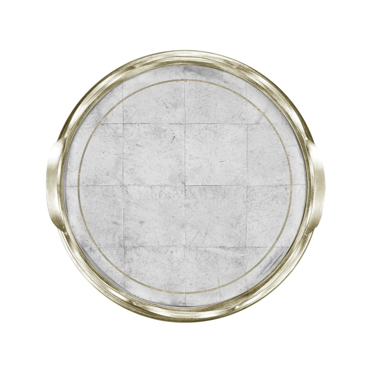 Jonathan Charles Accessories Round Tray Interlaced in Eglomise - Silver House of Isabella UK