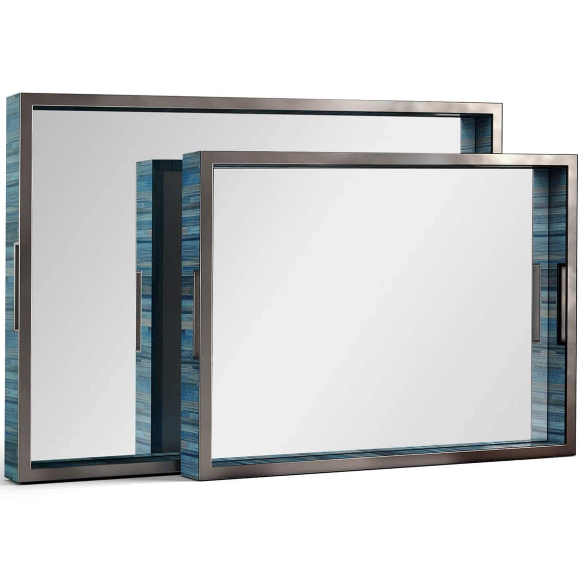 Jonathan Charles Accessories Sapphire Rectangular Tray - Set of 2 House of Isabella UK