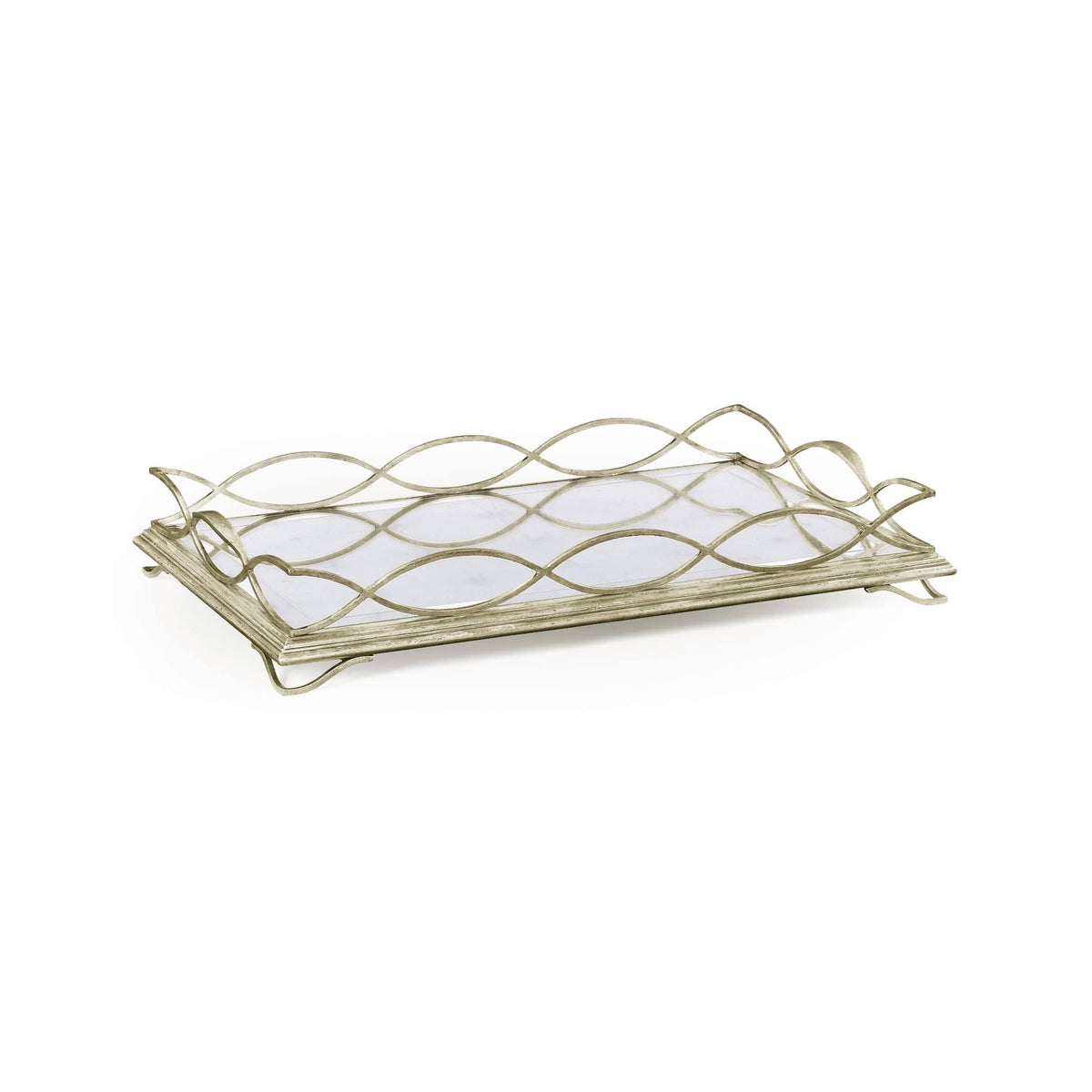 Jonathan Charles Accessories Serving Tray Interlaced - Silver House of Isabella UK
