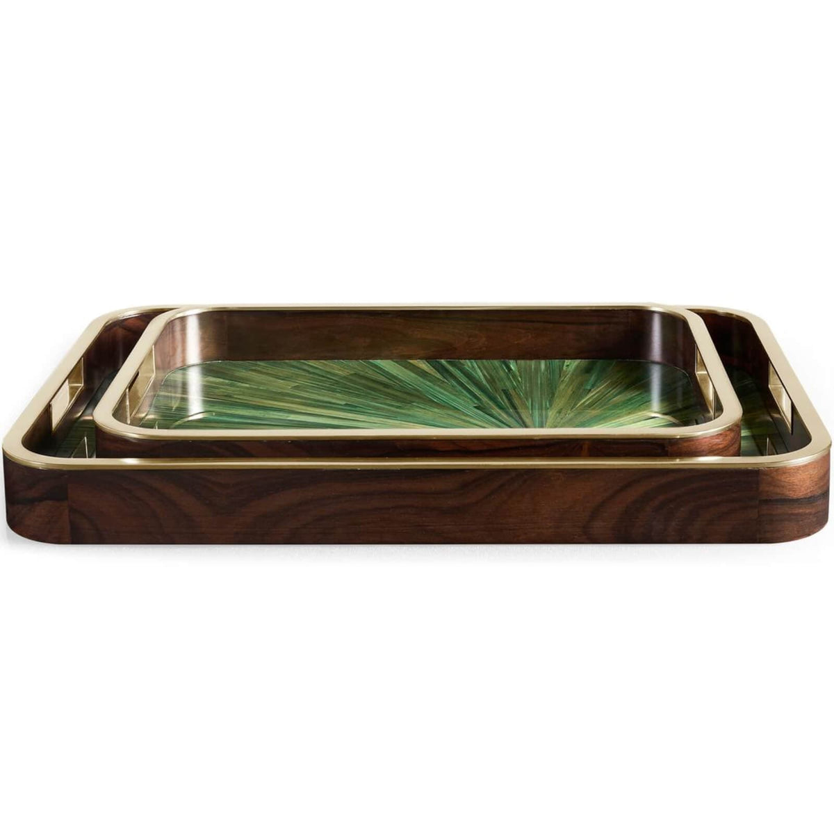 Jonathan Charles Accessories Verdure Rectangular Tray - Set of 2 House of Isabella UK